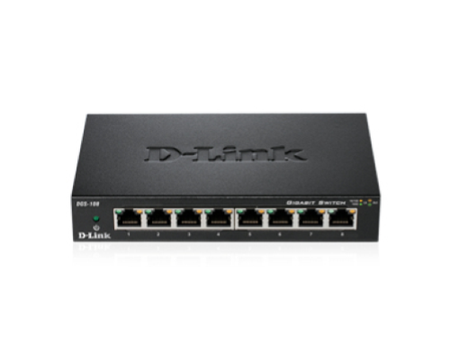 D-Link DGS 108 - Switch - 8 x 10/100/1000 - desktop